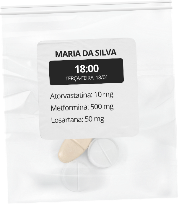 Sachê personalizado de medicamentos